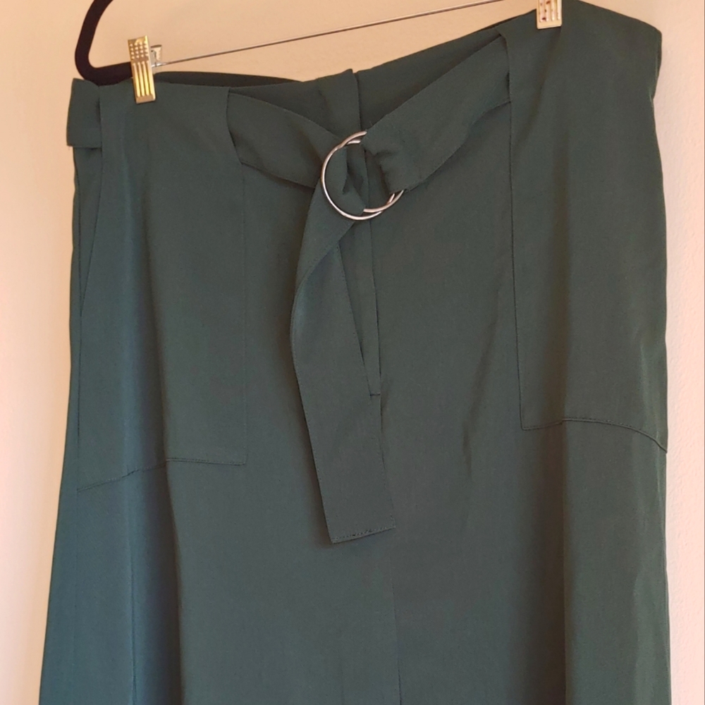 Ann Taylor hunter green midi skirt